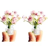 Miniature Flowers in Vase Set - 1:6 Scale Dollhouse Décor with Realistic Details, Tiny Floral Arr...