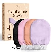 L'Exfose Kessa Hammam Deep Exfoliating Glove 4pc - Korean Exfoliating Mitt for Shower Ideal for D...