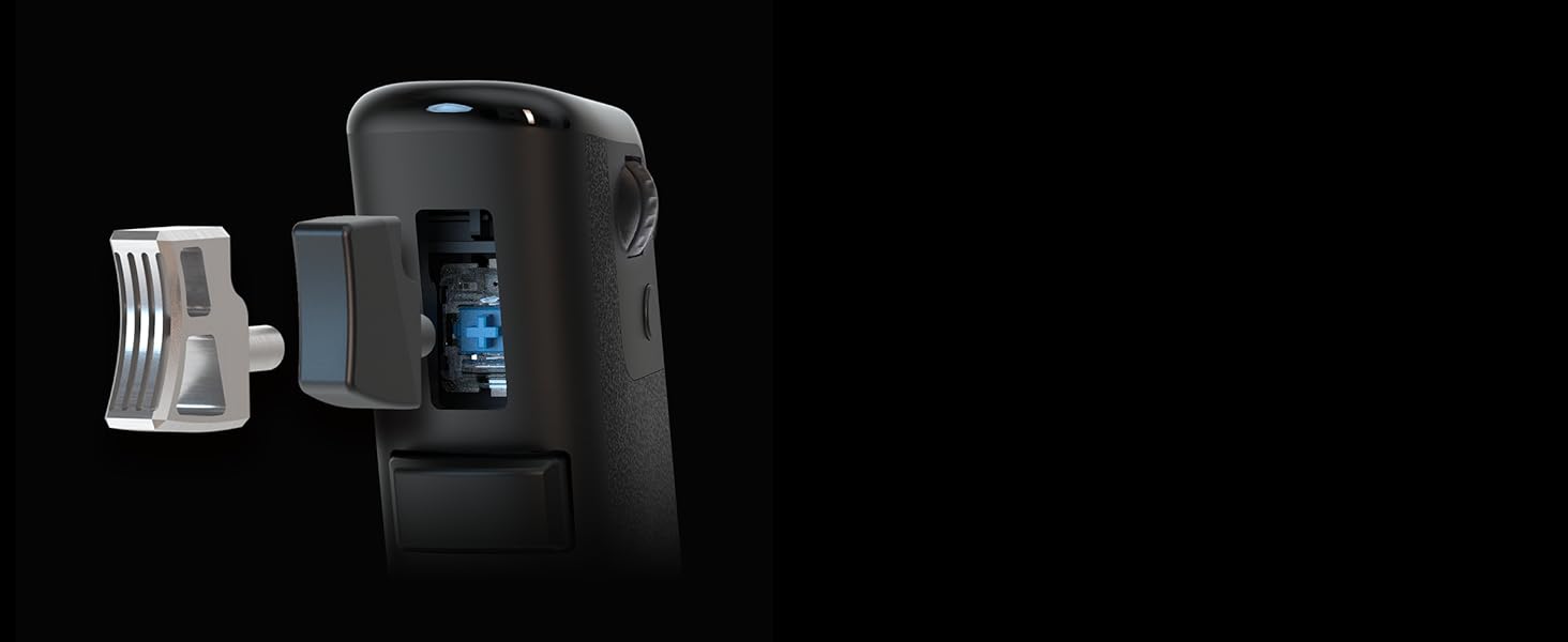 Replaceable side module design of the RAGNOK FireGrip gaming mouse.