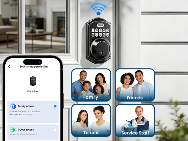 Easily share and manage access permission, giving full control over who can enter your home anytime