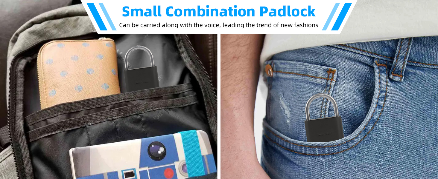 Small combination padlock