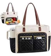 LOVEVOOK Work Bag with Lunch Compartment, 15.6-Inch Teacher Tote for Women | 3 in 1 Insulated Lun...