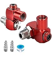 2 Packs 1/4" NPT Air Tool 360 Degree Swivel Fitting Portable Air Tool Adapter with 1/4 Inch MNPT ...