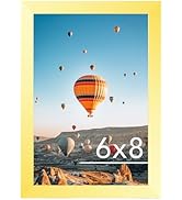 JCJMY 6x8 Picture Frame Gold for Wall Hanging or Tabletop, Wall Mounting Horizontally or Vertical...