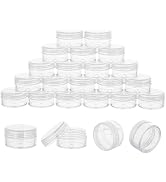 10 Gram 20 Count Sample Containers, Small Plastic Containers with Lids, Empty Sample Jars with La...
