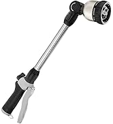 FANHAO Watering Wand Heavy Duty, 16 Inches Metal Garden Hose Wand with 8 Spray Patterns, Long Hos...