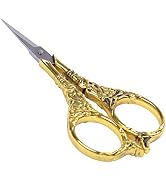 BIHRTC Vintage European Style Scissors Stainless Steel for Cross Stitch Cutting Embroidery Sewing...
