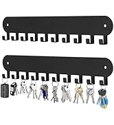 Suzurana 2 Pack Key Holder for Wall,Key Hooks with 10 Hooks,Key Holder Wall Mount Self Adhesive, ...