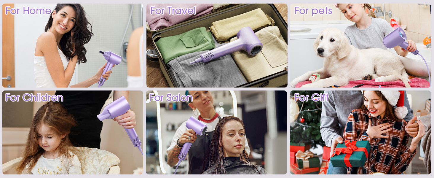 Applicable To Different Scenarios Hair Dryer, High-Speed Brushless Motor Fast Drying Blow Dryer