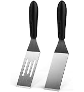 Small Spatula 2 Pieces, Metal Spatulas for Kitchen Use, Stainless Steel Mini Serving Spatula for ...