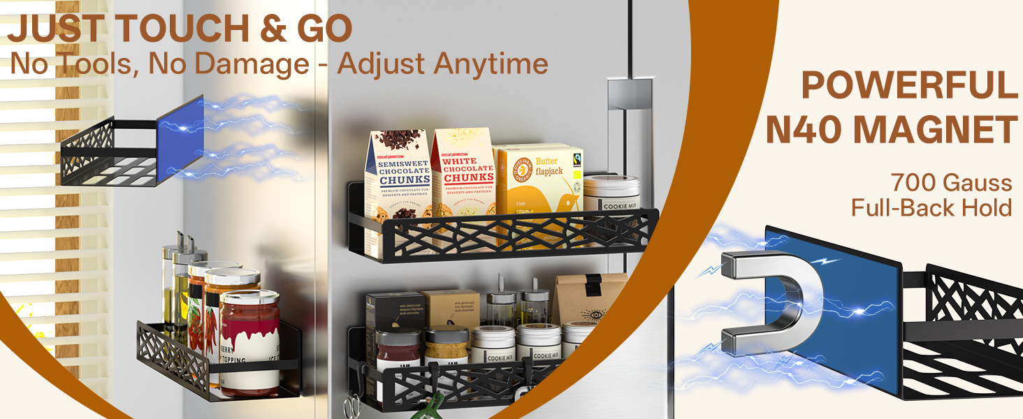 magnetic spice rack for refrigerator,magnetic fridge spice rack,spice rack organizer,magnetic shelf