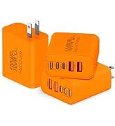 QZIIW USB C Wall Fast Charger Block, 100W 5-Port Type C Fast Charging Block 3 Pack-PD Power Charg...