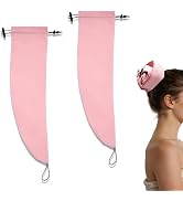 2PCS Waterproof Hair Sleeve for Long Hair&Ponytail,Crown Washing Shower Cap for Women,Reusable Ad...