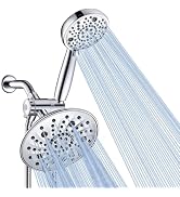 FEELSO Shower Head with Handheld Combo, 8" High Pressure Double Shower Head | 7+8 Modes Dual Show...