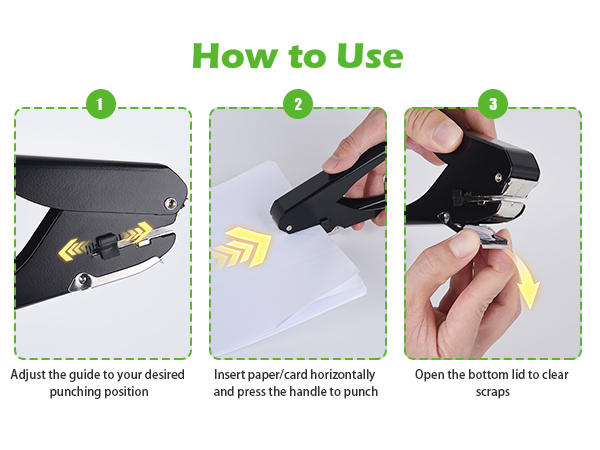 Slot Punch, id badge hole puncher, badge hole punch for id cards