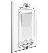 Magnetic Light Switch Guards, ILIVABLE Light Switch and Outlet Cover for Flat Modern Switches (Cl...