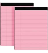 2pcs Legal Pads 8.5 x 11,Notepads 8.5 x 11 Inch, 30 Sheets/Pack, Pink Note Pads Clear Print Writi...