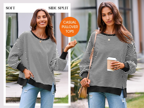 Fisoew Women's Fall Oversized Sweatshirt