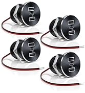 4PCS 72W RV USB Outlet All-Aluminum 12V/24V 3 Charging Ports, GIBBAB 36W PD3.0 Type-C+2 18W QC3.0...