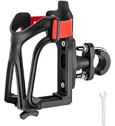 ROCKBROS Motorcycle Water Bottle Holder Bike Cup Holder, Red | Bottle Size Adjustable, For Handle...
