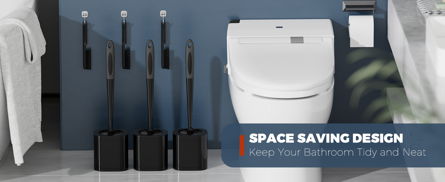 toilet brushes for bathroom with holder