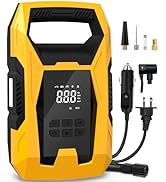 CARSUN AC/DC Tire Inflator Portable Air Compressor, Dual Power for Home 110V AC and Car 12V DC Ai...