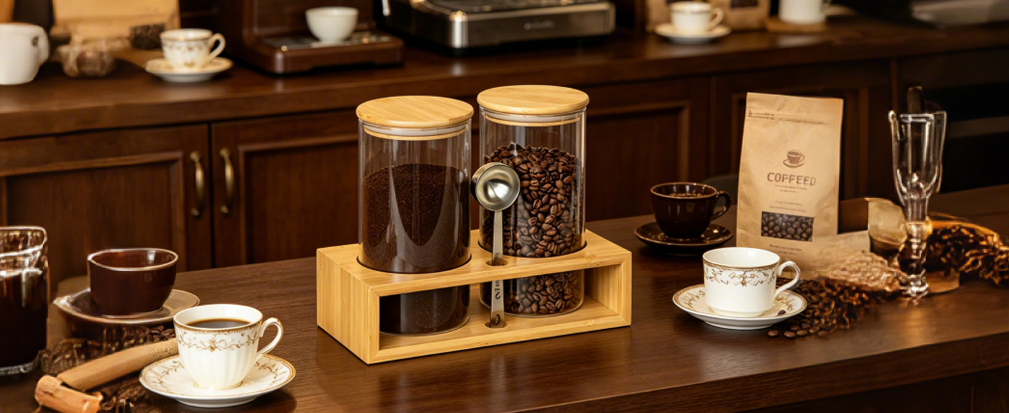Coffee Bean Storage Container Airtight, Coffee Canister for Fresh Coffee Grounds Holder