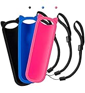 Pack of 3 Black + Blue + Pink Silicone Protective Case Cover for RC280 RC282 TCL ROKU TV Remote C...