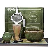 DGYB 7 Pcs Matcha Whisk Set, 15 OZ Cute Matcha Bowl with Spout, Matcha Set Whisk and Bowl, Matcha...