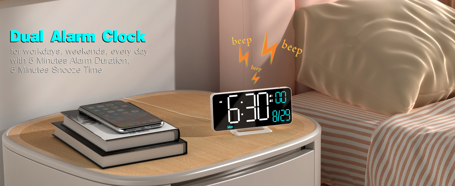 6.7in digital clock