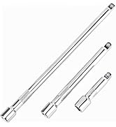 Resze 3 PCS 3/8" Drive Impact Extension Bar Set,3"(76mm), 6"(152mm),10"(254mm) Extensions Socket ...