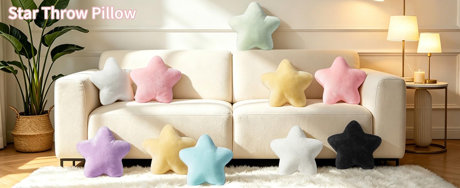Home decorative star shaped throw pillows