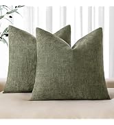 MIULEE Pack of 2 Decorative Throw Pillow Covers Soft Chenille Christmas Throw Pillows Solid Textu...