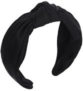 Santoddle Black Knot Headband for Women Knotted Head Bands Non Slip Wide Head Band Fashion Head B...
