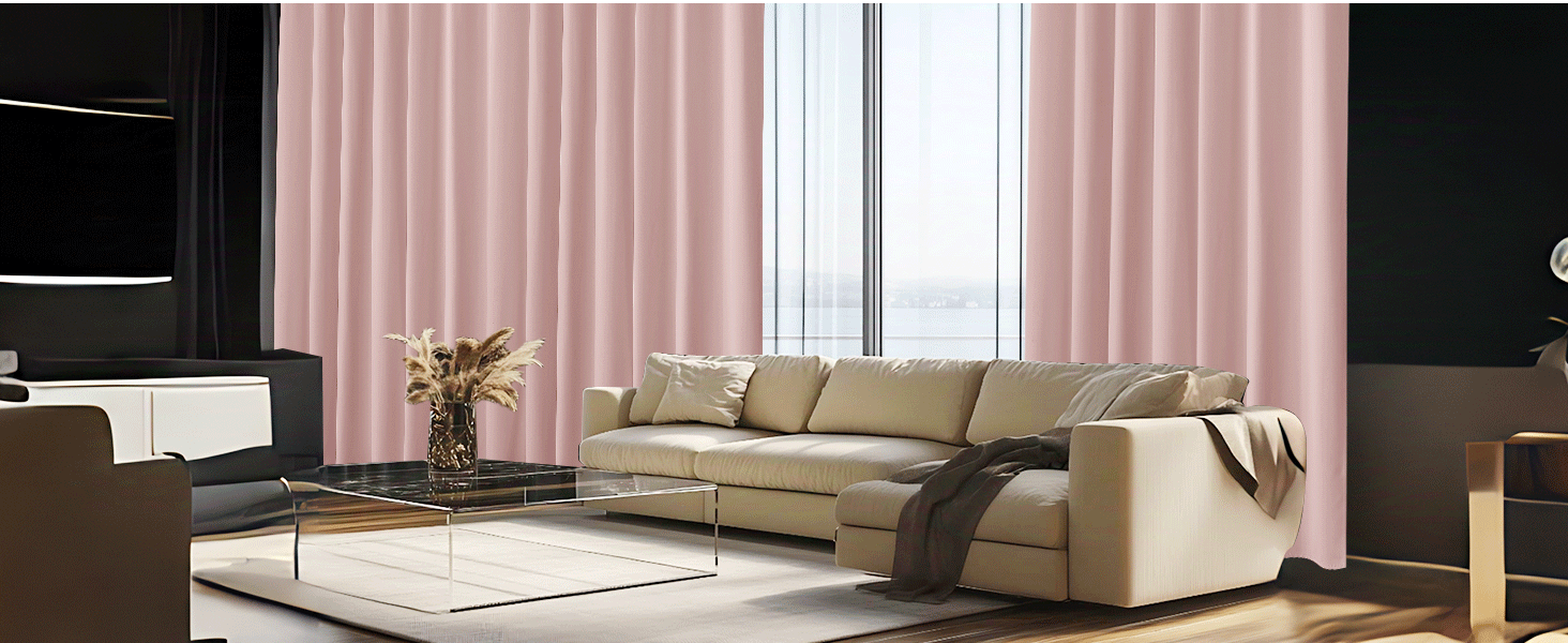 pink blackout curtains