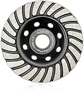 SHDIATOOL 4-1/2 Inch Turbo Row Diamond Grinding Cup Wheel for Concrete Granite Marble Masonry Bri...