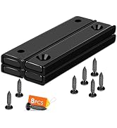 DIYMAG Magnets Strips,4 Packs 80 LBS Countersunk Hole Magnet with Screws | Black Heavy Duty Magne...