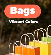 SUNCOLOR 25 Pack Small Red Gift Bags with Handles, 6" Recyclable Kraft Paper Goodie Bags for Part...