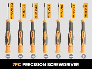 screwdriver set with tray