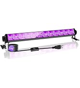 SHGPODA 42W Black Light Bar with 5.25ft Cord and Switch, Light Up 23x23ft, 40 LEDs Blacklights fo...