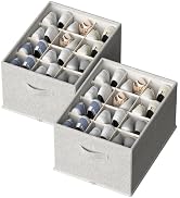 FHSQX 2 Pack Shoe Organizer for Closet,Foldable Shoe Organizer,Fits up to 24 Pairs,Storage Contai...