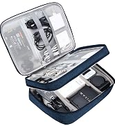 3 layer electronics organizer navy blue