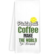 JOQUXI Pickleball Coffee Kitchen Towels, Pickleball Lover Gifts Decorative Hand Tea Towels for Ba...
