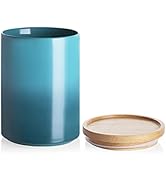SWEEJAR Ceramic Food Storage Jar, Stackable Kitchen Canisters, Containers with Airtight Seal Wood...