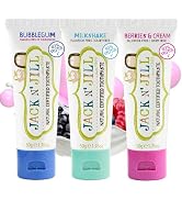 Jack N' Jill Natural Toothpaste for Kids - Fluoride Free Toothpaste, Safe to Swallow, 40% Xylitol...