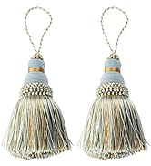 Fenghuangwu Colorful Tassel Key Tassel DIY Accessories for Curtain and Home Decoration-Mix blue-2PCS