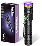 DARKDAWN UV 395nm Light Flashlight USB Rechargeable Ultraviolet LED Woods Lamp Portable Blackligh...