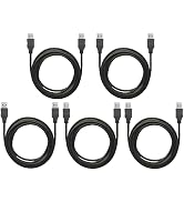 USB A to A Cable 5 Pack - USB 2.0 Male USB to Male USB Cord Compatible with Hard Drive, Cooling F...