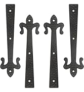 Foxwake Barn Door Decorative Corner Bracket, 10 in Matte Black Rustic L Brackets Sliding Door Har...