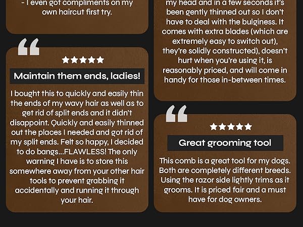 Facón Razor Comb for Hair Cutting